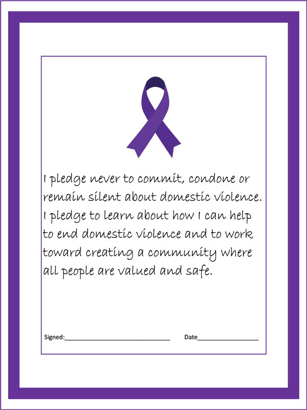 Domestic Violence Awareness Pledge